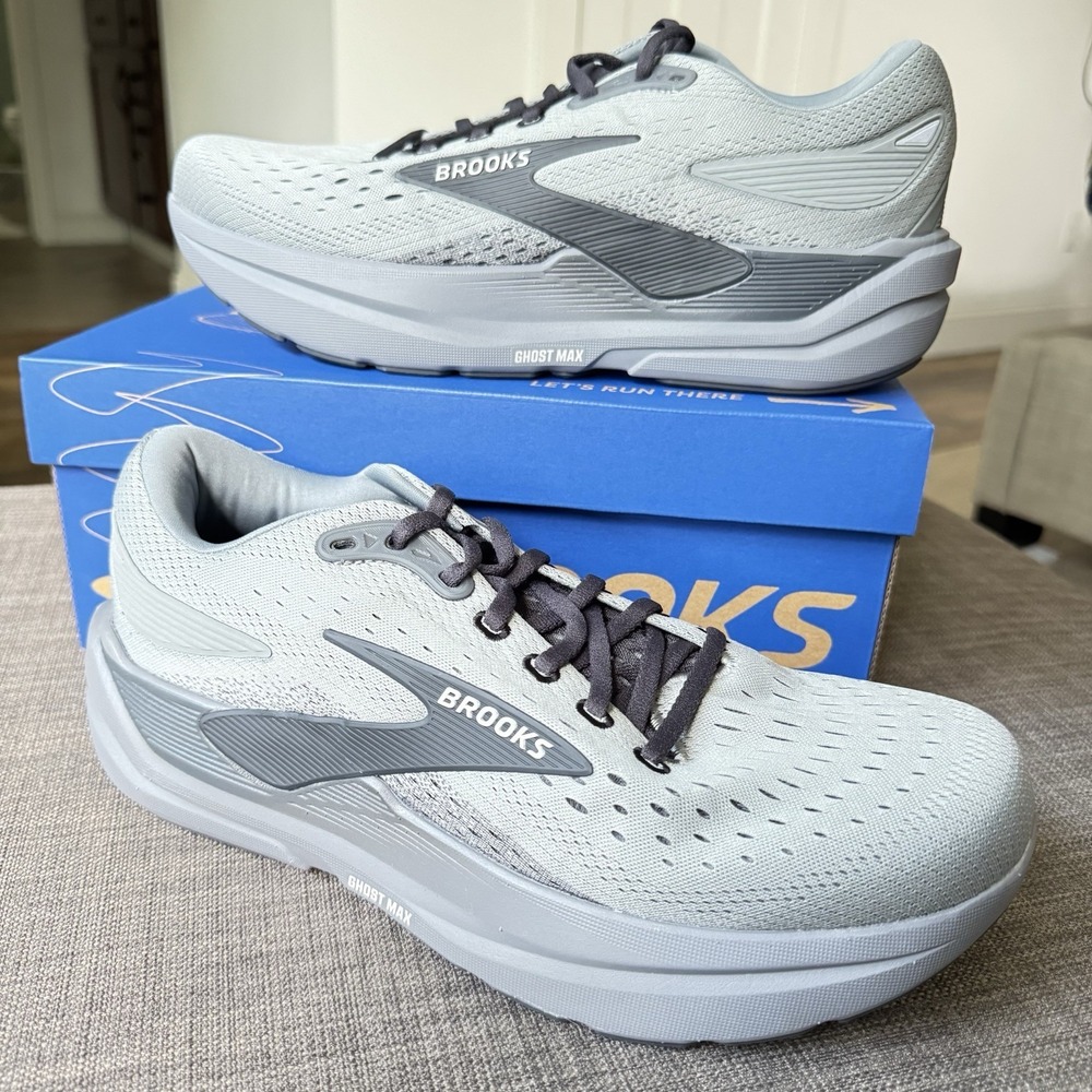 Men's Brooks Ghost Max 3, Primer Grey/Ebony, 9.5 2E Wide US